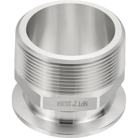 Adaptateur de 2 pouces en TC Tri Clamps en acier inoxydable 304 (1/5)