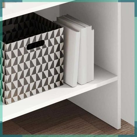 Bibliothèque - 803407 - Blanc - 60 x 35 x 180 cm - Bois d’ingénierie (1/5)
