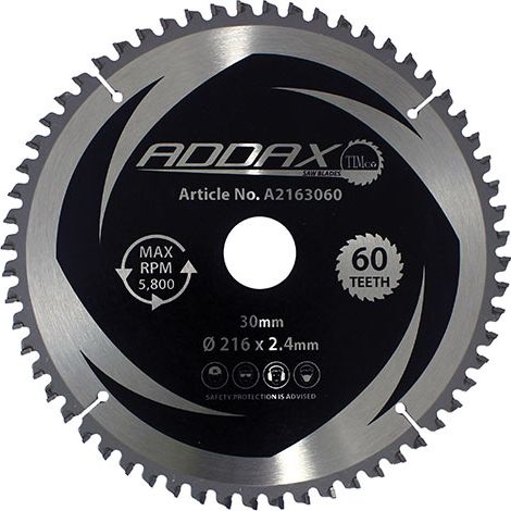TIMCO -5° Circular Saw Blade - 216 x 30 x 60T