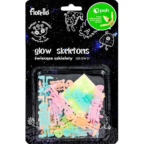 Decoraciones fluorescentes, esqueletos, surtido, 24 piezas. fiorello GR-GW11 (1/2)