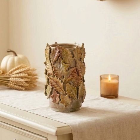 Seasonal Autumn Leaves Decorative Vase (1/2)