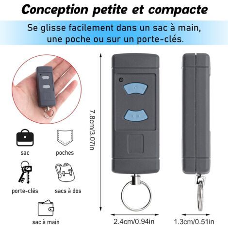 Lot de 2 Émetteur Garage Boutons Bleus 868MHz Remplacement pour HORMANN HSE2-868 HSM4-868 HSE4-868 Compatible avec Tubauto HSM4-868 HS4-868 (1/3)