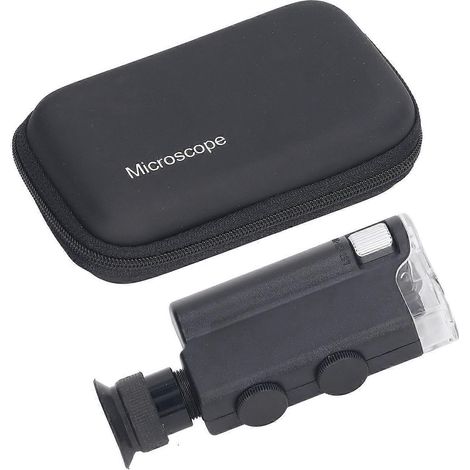 Tragbares Mikroskop mit 200- bis 240-facher optischer Vergrößerung, Mini-Handmikroskop mit UV-Licht für Jade.