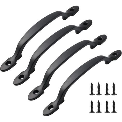 Lot de 4 Poignées de Meuble pour Placard Cuisine Tiroir Porte Armoire Chambre Longueur 158 mm avec Vis (1/4)