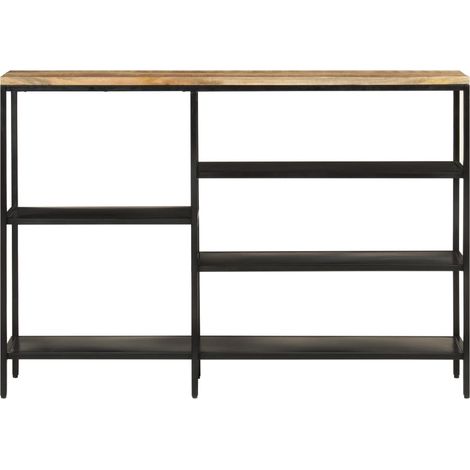 vidaXL Konsole 110x30x75 cm aus massivem Mangoholz und Eisen