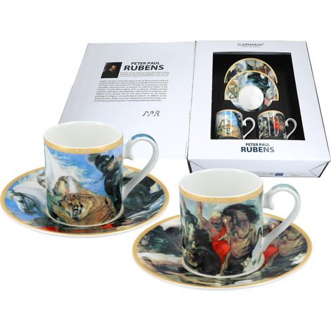 Carmani, 2 tazzine da caffè espresso - Peter Paul Rubens/Hunting (1/2)