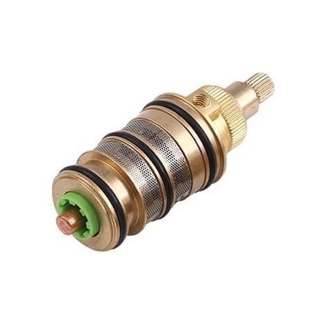 【Badarmatur Kartusche】Messing-Thermostat-Kartusche mit Griff • Für Mischbatterien & Duschsäulen • Ersatzteil für Wasserhahn-Reperatur