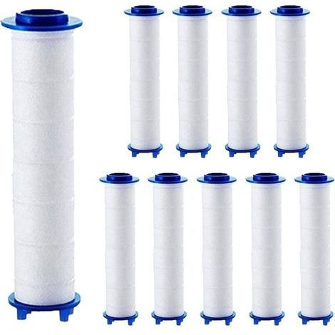 Kit de 10 filtres pour pommeau de douche, cartouches filtrantes pour adoucisseurs d'eau dure, polyvalentes et efficaces, élimine les sédiments et les particules nocives pour une purification optimale (1/5)