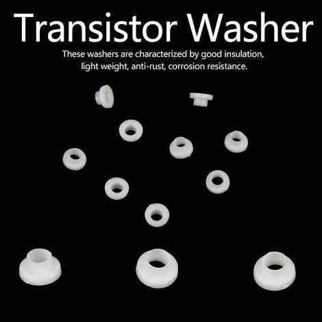 100 Stück Isolierscheiben für Transistoren, Kunststoffabstandshalter (TW-3) (1/5)