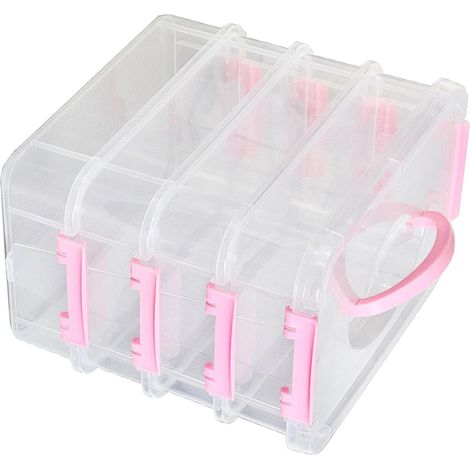 Stackable Desktop Storage Box with Multi-Layer Lid for Block Coin Organizer (1/5)