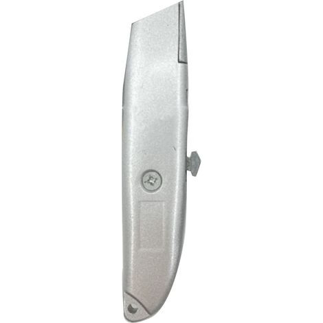 Couteau utilitaire rétractable, cutter portatif, lame en acier au carbone, manche en alliage d'aluminium, 160 mm, acier inoxydable 303 (1/5)