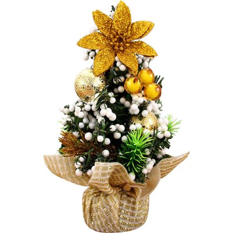 Ornement De Noël - Arbre De Noël Miniature En Pvc Et Tissu - Décoration De Table Et D'Arbre - 20 Cm - 1 Pièce (1/5)
