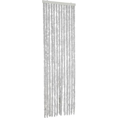 vidaXL Cortina antimoscas chenilla gris 56x185 cm (1/2)