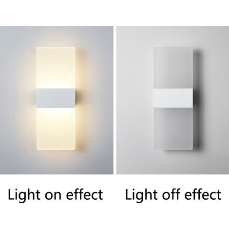 Applique murale LED moderne chaud luminaire d'intérieur 2 pièces 6 W Blanc (1/5)