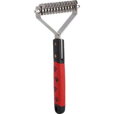 Brosse de peigne de toilettage de cheveux de noeud ouvert de lame d'acier inoxydable de poignée écologique d'animal familier pour des chats de chiens (M337-13) (1/5)