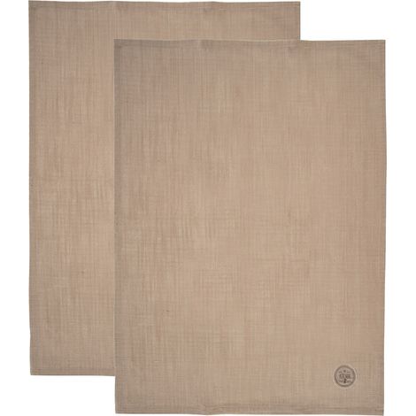 Küchentücher-Set aus brauner Baumwolle, 70 x 50 cm, 2-teilig
