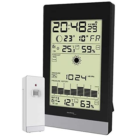Technoline WS 9050 Nero, Argento - Stazione meteorologica (LR06, Nero, Argento, 108 mm, 28 mm, 184 mm, 40 x 27 x 104 mm) (1/5)