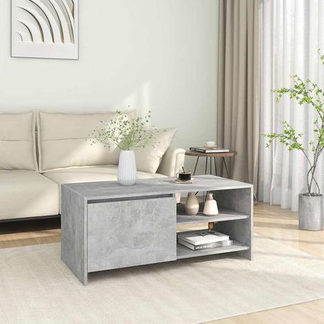 vidaXL Coffee Table Concrete Grey 102x50x45 cm Engineered Wood (1/5)