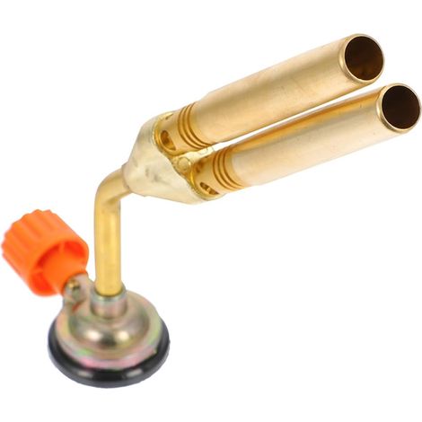 Torche à butane double brûleur pour barbecue en extérieur, compacte et facile transporter, idéale (1/5)
