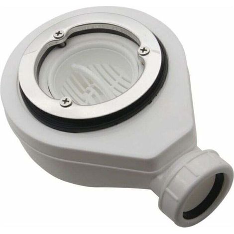LaBlanc Bonde horizontale sans capot Ø90 pour receveurs de douche., (1/4)