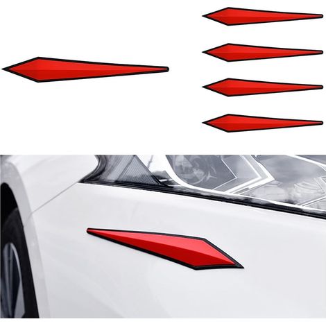 Cinco tiras protectoras antifricción para parachoques y bordes de puertas de automóviles y camiones, color rojo. (1/5)