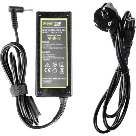 [NEUWERTIG] B-Ware Green Cell Pro Netzteil Ladegerät Notebook Hp Schwarz Stromversorgung Kabel 65 W