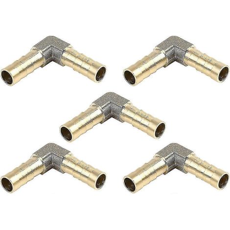 raccords coudés mâles 8 mm pour air, eau et huile, en laiton, à 90° (1/5)