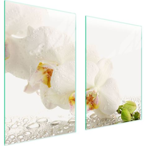 PIASTRA PROTETTIVA IN VETRO PER CUCINA 65x52 ORCHIDEA (1/5)