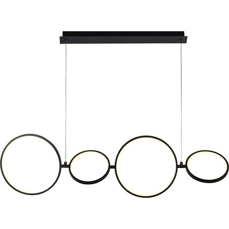 Lampadario Contemporaneo Circo Acciaio Bianco Policarbonato Nero Led 40,7W 3000K (1/5)