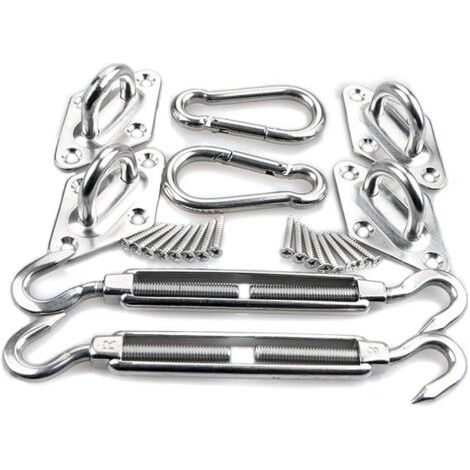 Kit de montaje para toldos triangulares, cuadrados y rectangulares. Kit de montaje de acero inoxidable 304 para toldos, kit de montaje de 8 mm para toldos.