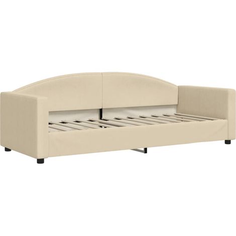 vidaXL Letto da Giorno Crema 80x200 cm in Tessuto