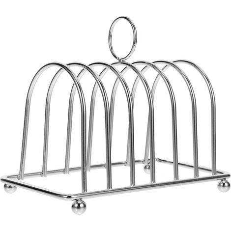 1 Support Pain Acier Inoxydable 6 Tranches Compact Rangement Cuisine Domestique