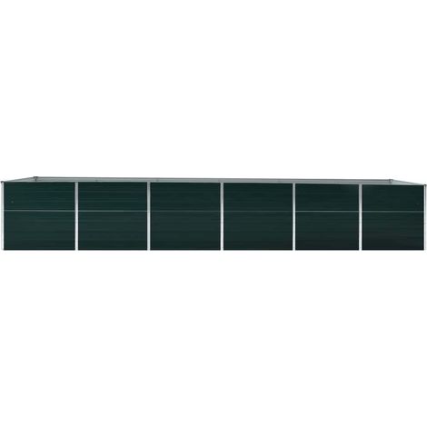 Maison Exclusive - Letto Rialzato da Giardino Acciaio Zincato 480x80x77 cm Verde (1/5)