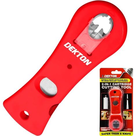 Dekton 2 in 1 Nozzle Snip Off Cartridge Cutter Silicone Sealants Tube Tool