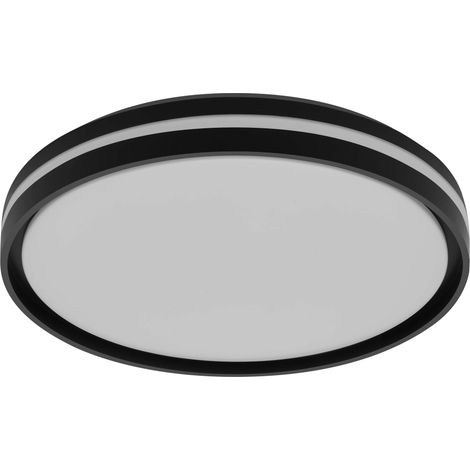 OSRAM ORBIS Noemi Plafonnier LED 480mm, 36W, 3000K blanc chaud, Click-DIM, Noir, Métal avec anneau en plastique