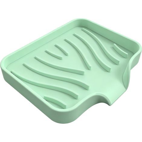 Plateau distributeur de savon, rangement pratique du-Vert clair (1/2)