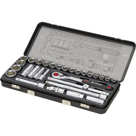 Jeu de clés à douille 1/2" 29 pièces 180429200KR (1/5)