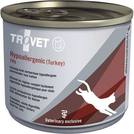 TROVET Hipoalergénico TRD con pavo - comida húmeda para gatos - 24x200g