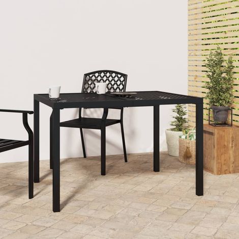 Gartentisch Anthrazit 110x80x72 cm Stahl (1/5)