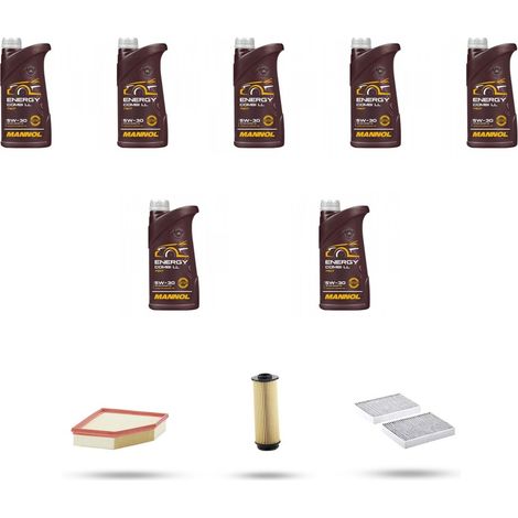 Kit tagliando 3 FILTRI e 7L OLIO compatibile con Bmw serie 5 (G30,G31,F90) 540i 250kw dal 2016 (1/5)