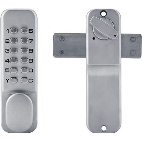 Serrure à Code Mécanique Verrou de Service en Alliage de Zinc Verrouillage De Porte Entré Sécurité Idéal pour La Porte de Garage, Convient aux Portes d'une épaisseur de 10 à 65 mm (1/5)