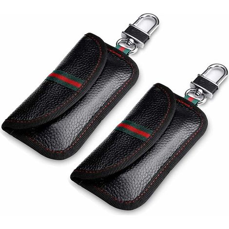 Pack Car Key Signal Blocker Case Blocks RFID Signals for Car Security Anti-Theft Remote (5 x 8cm, Black)