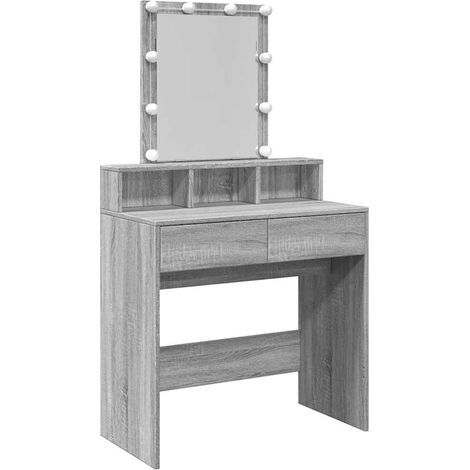 Maison Exclusive - Toeletta con LED Grigio Sonoma 80x41x144,5 cm