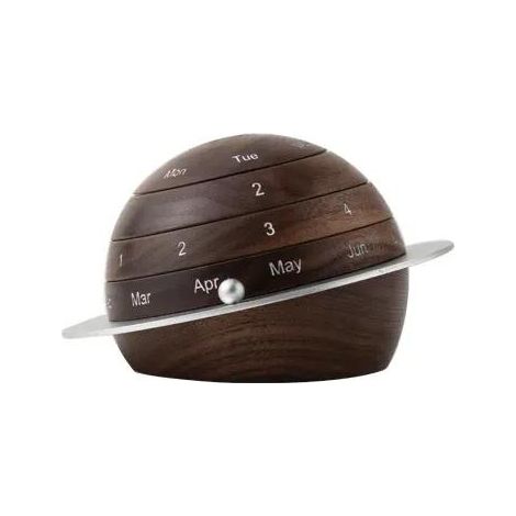 Calendrier perpétuel vintage en bois pour bureau, décoration rustique (1/5)
