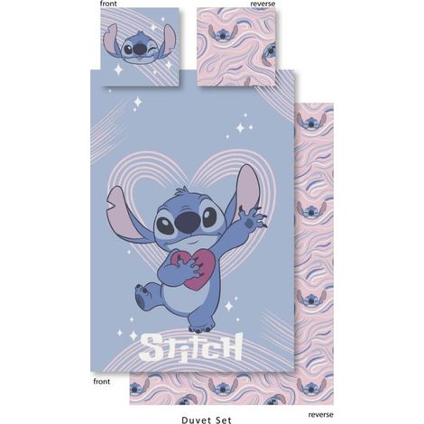 Parure de lit Parure de lit (Lilo et Stitch) -  Stitch qui tient un coeur serré contre lui - 140x200 cm