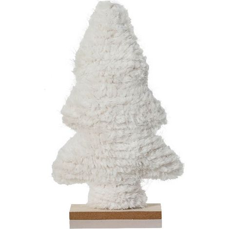 Kaemingk Weihnachtsdekoaufsteller Tannenbaum Weiß 23 cm - Polyester