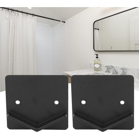 Support de tringle grand format, tringle antichute, tringle à rideaux, tringle à rideaux de porte, tringle à rideaux de douche, crochets adhésifs antidérapants (1/5)
