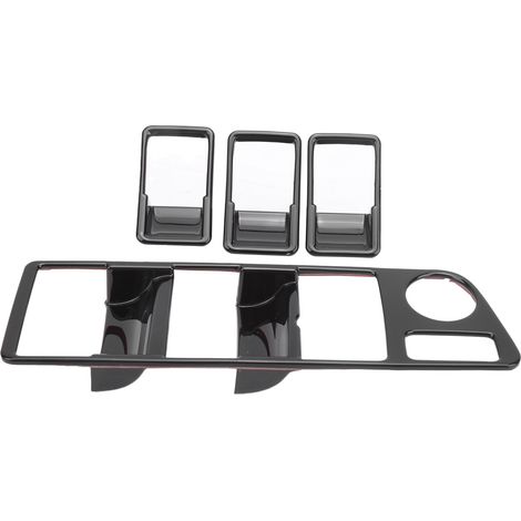 4 Plaques de garniture de panneau de lève-vitre conducteur droit, remplacement pour Harrier Venza XU80 2020 2021, finition noir laqué, jeu de 4 pièces (1/5)