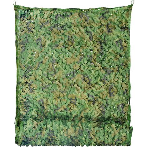 Filet Camouflage 3x4m, Bâche Camouflage pour Chasse Camping, Filet de Chasse Camouflage Militaire avec Anneaux, Filet de Camouflage pour Jardin Décoration Extérieure Protection Solaire (1/5)