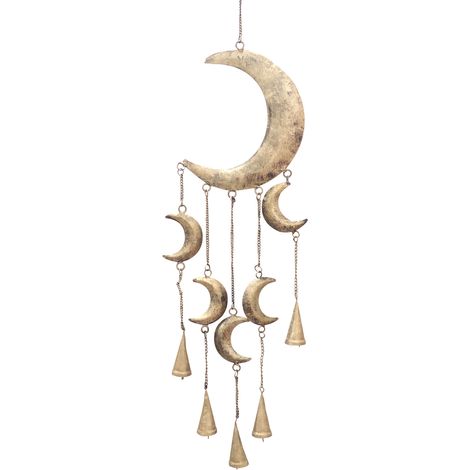 Signes Grimalt Colgante De Metal Decoracion Movil Lunas Colgantes Metal Marrón 4x22x77cm 33306